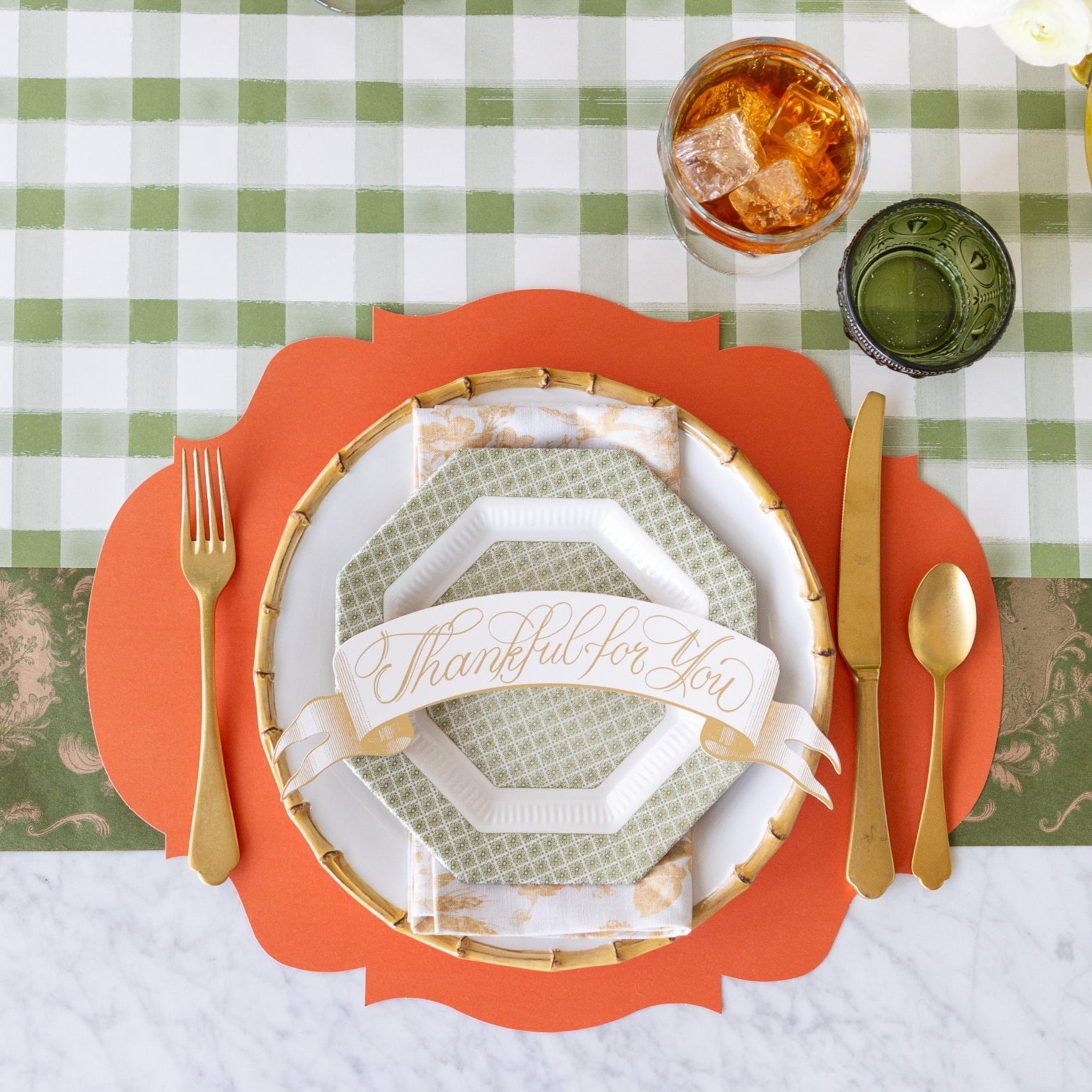 Die-cut Orange French Frame Placemat