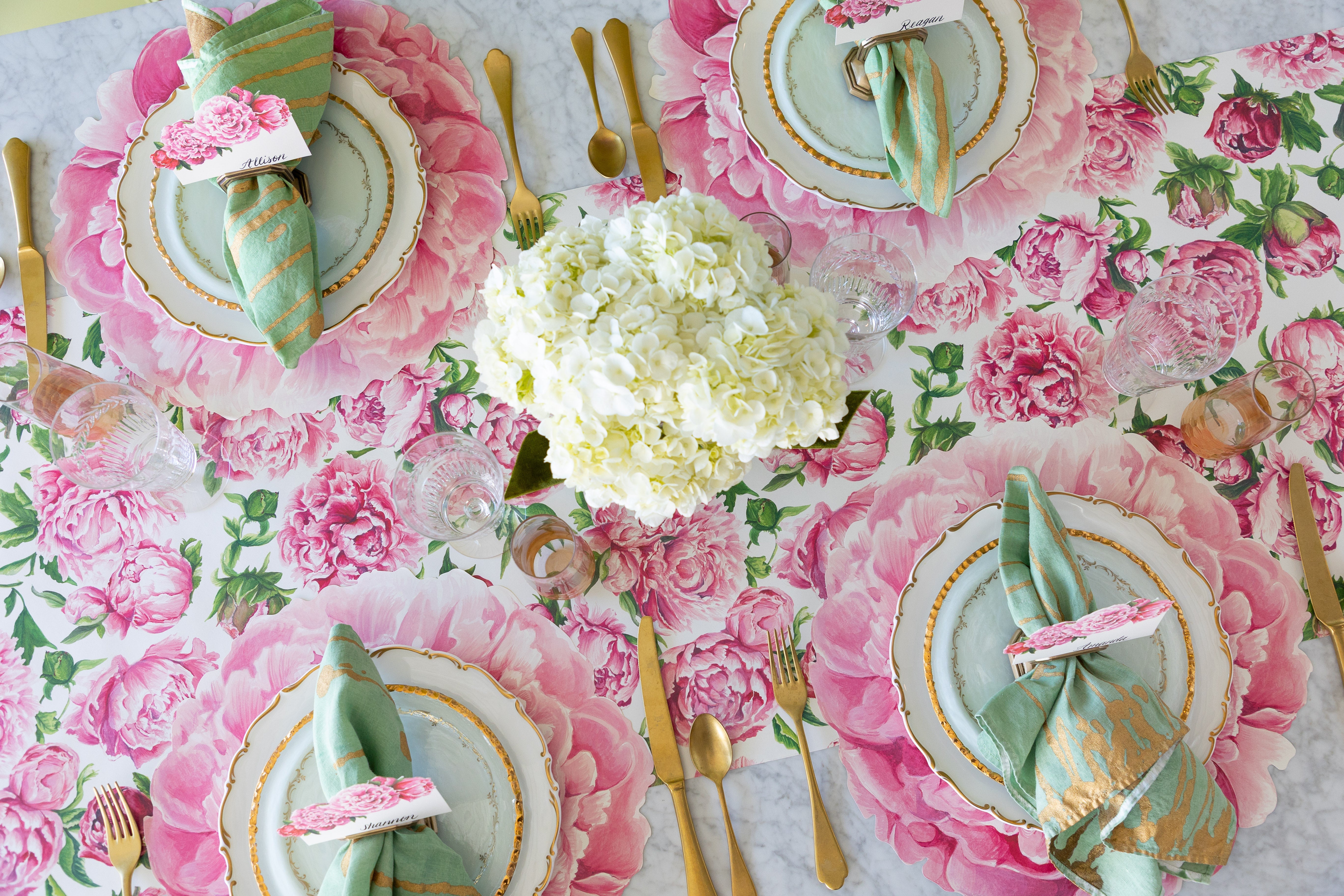 Die-cut Peony Placemat