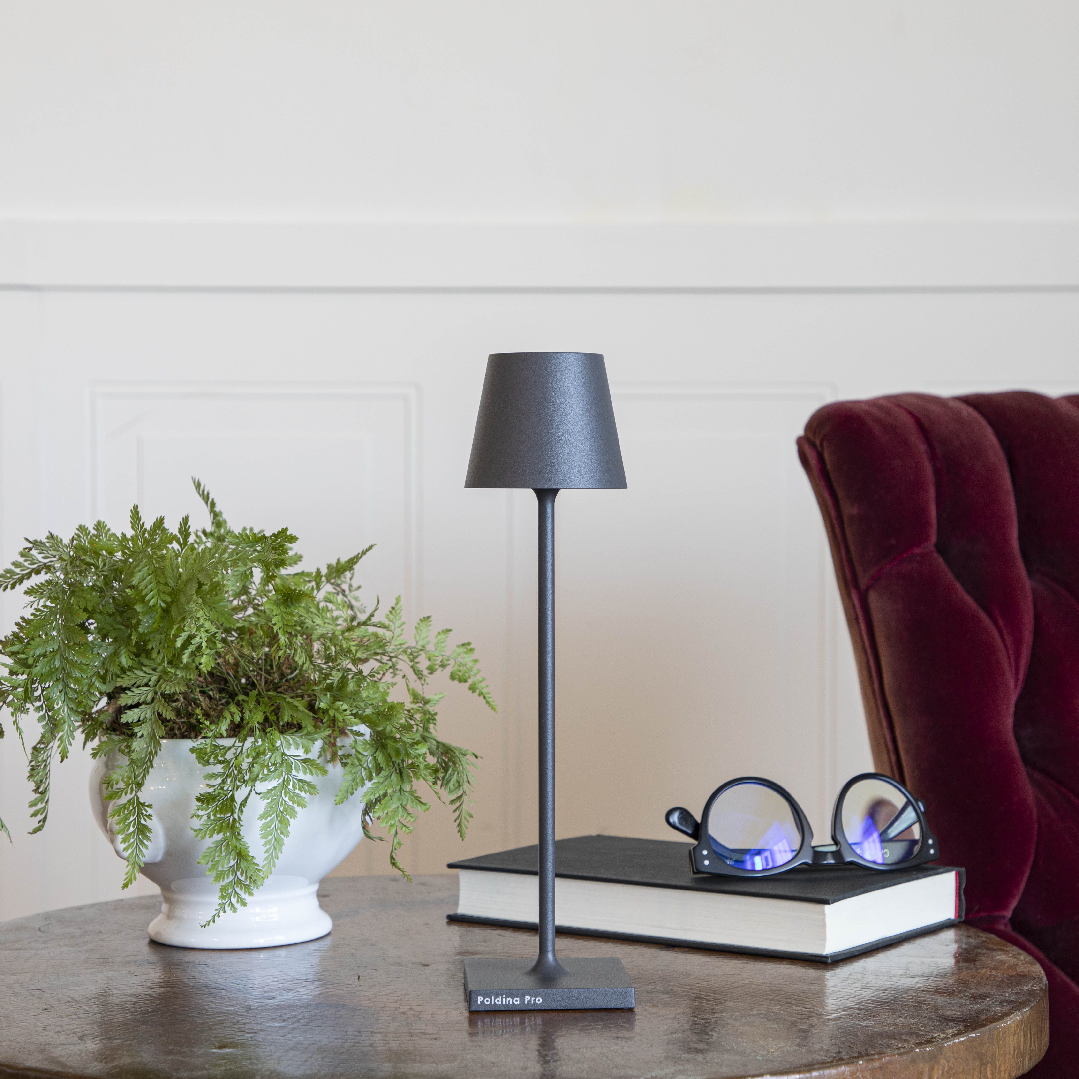 Dark Grey Micro Cordless Lamp