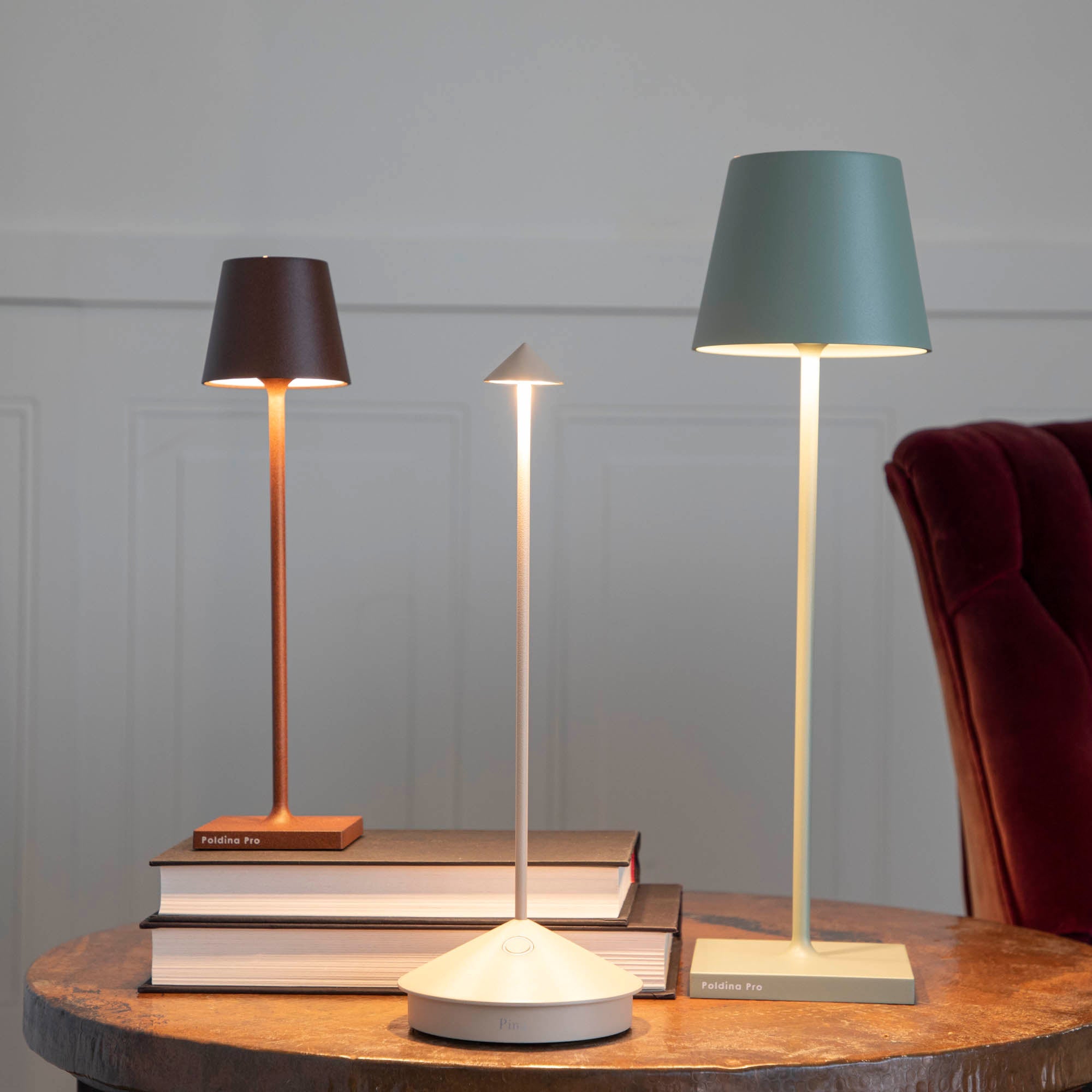 Dark Grey Cordless Lamp