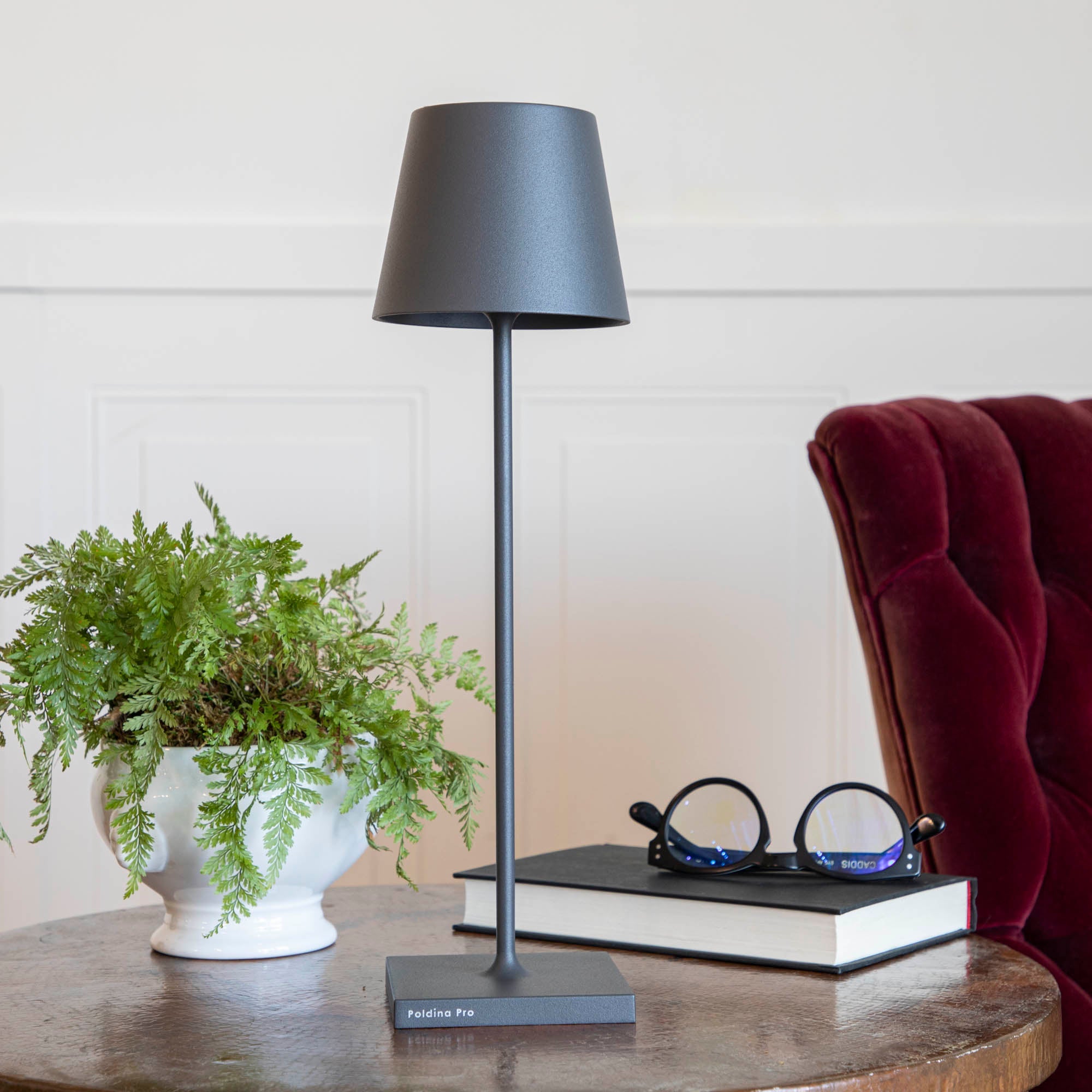 Dark Grey Cordless Lamp