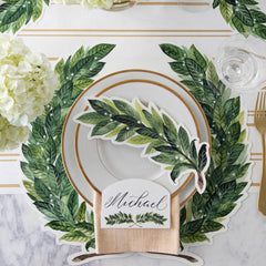 Die-cut Green Laurel Wreath Placemat