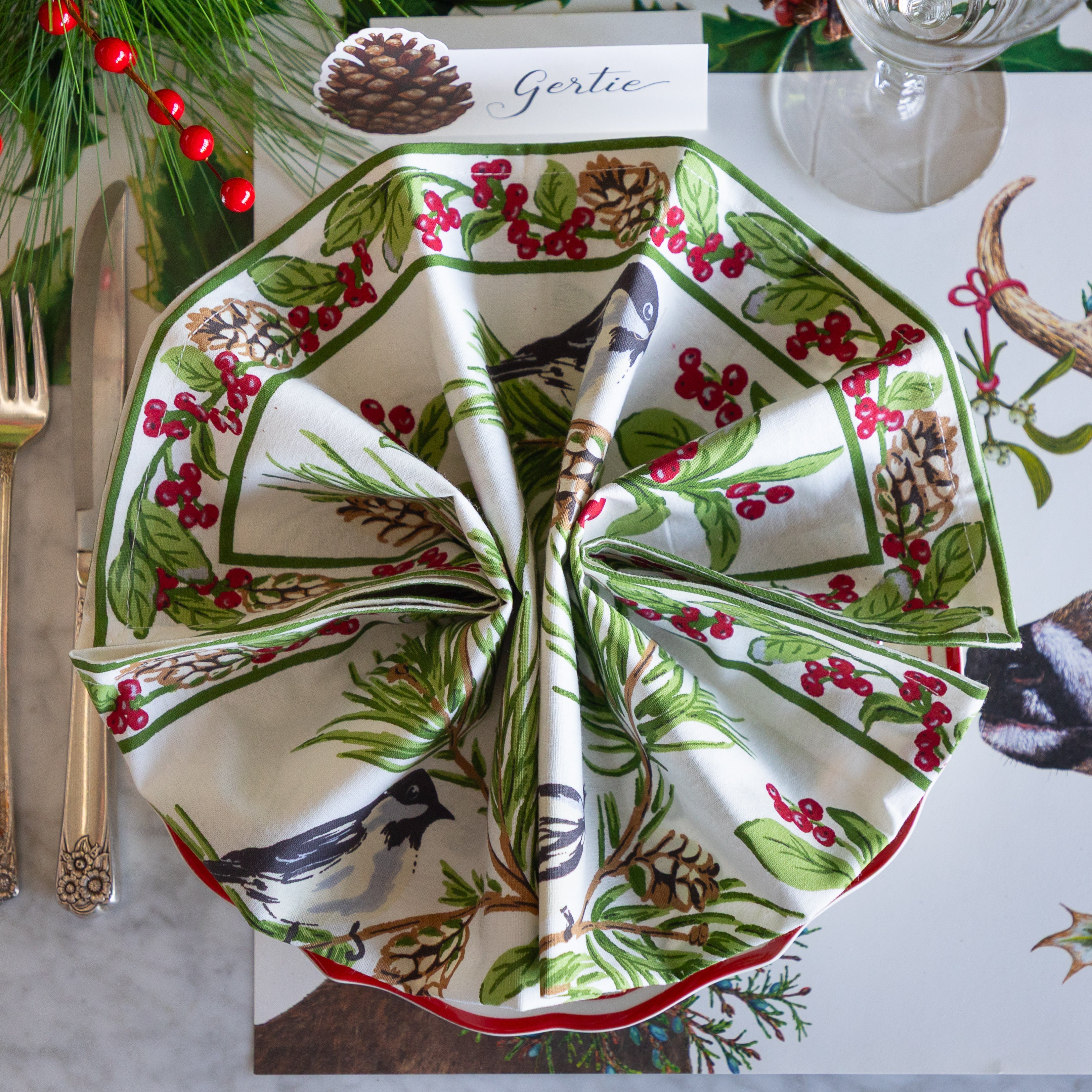 Chickadee Napkin