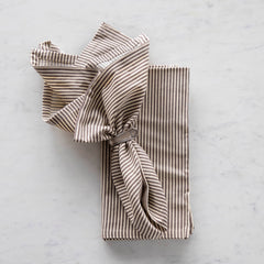 Brown Farmhouse Stripe Napkin