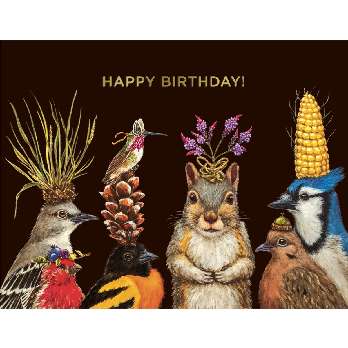 Birthday Squirrel and Friends Card