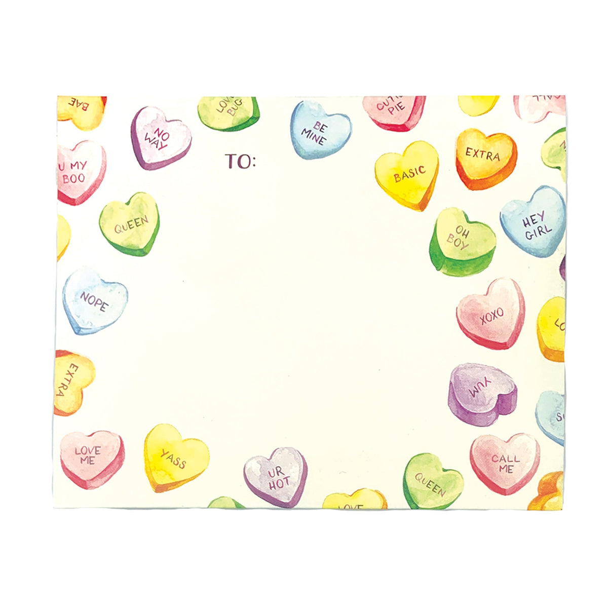 Conversation Hearts Fold Note