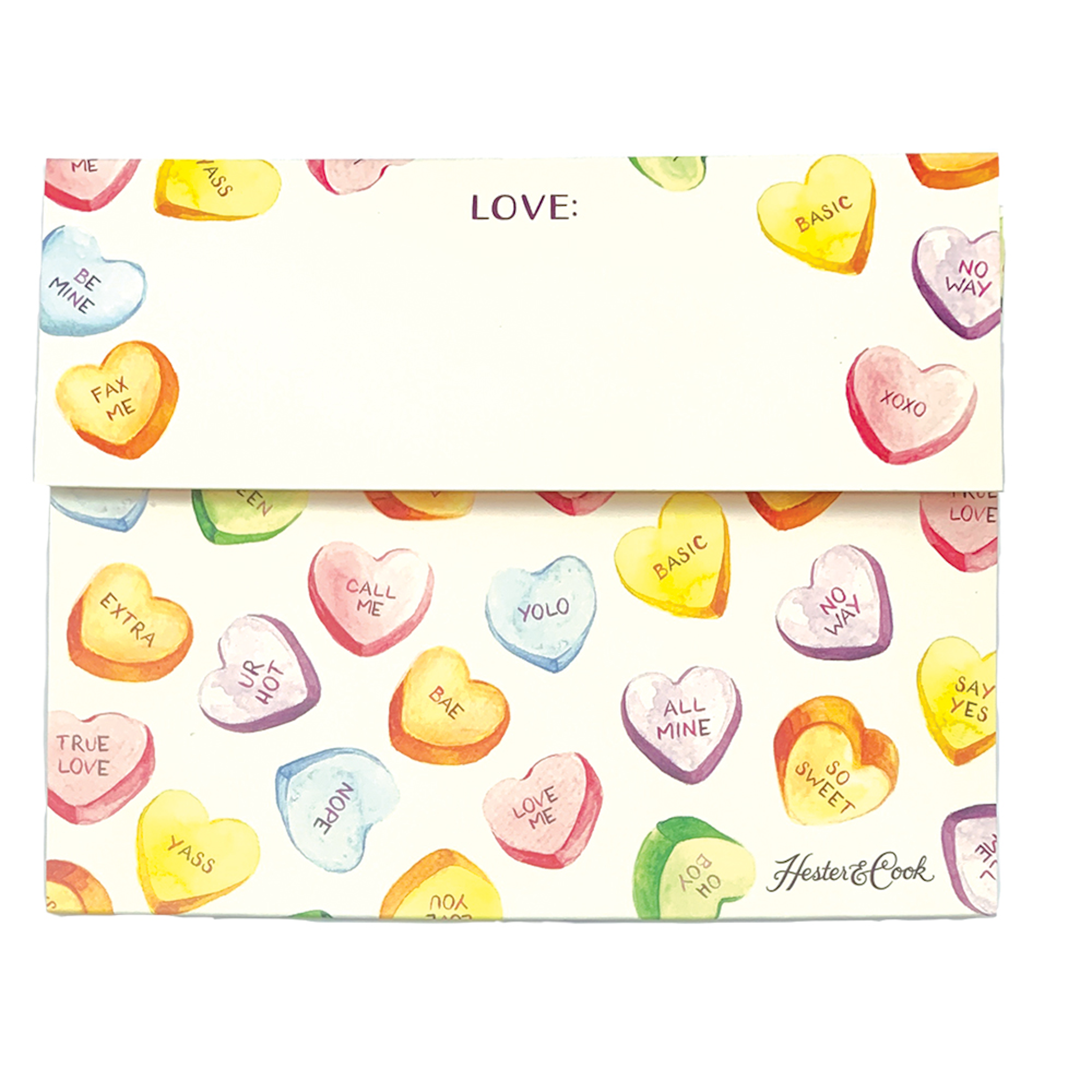 Conversation Hearts Fold Note