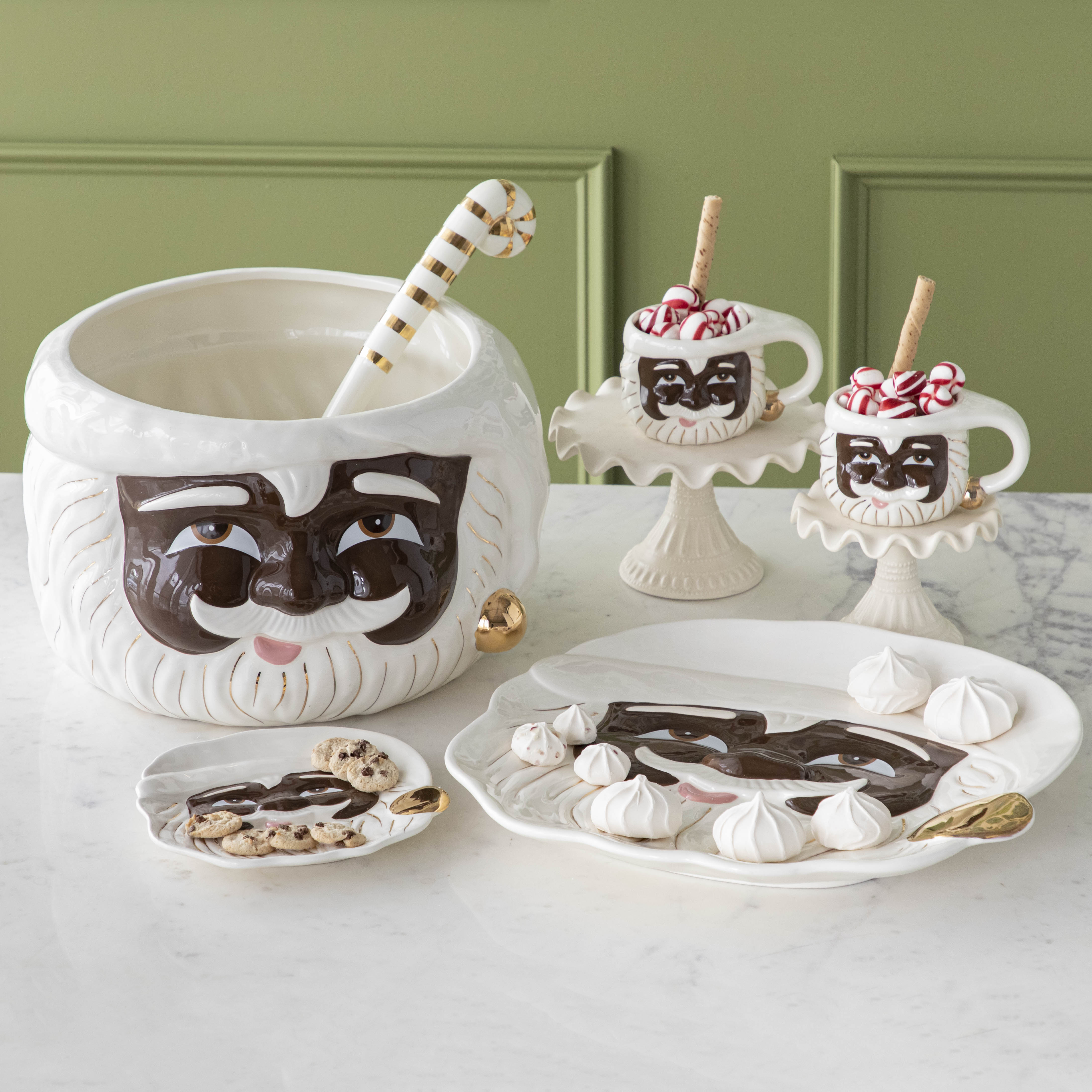 Dark Brown Papa Noel Mug