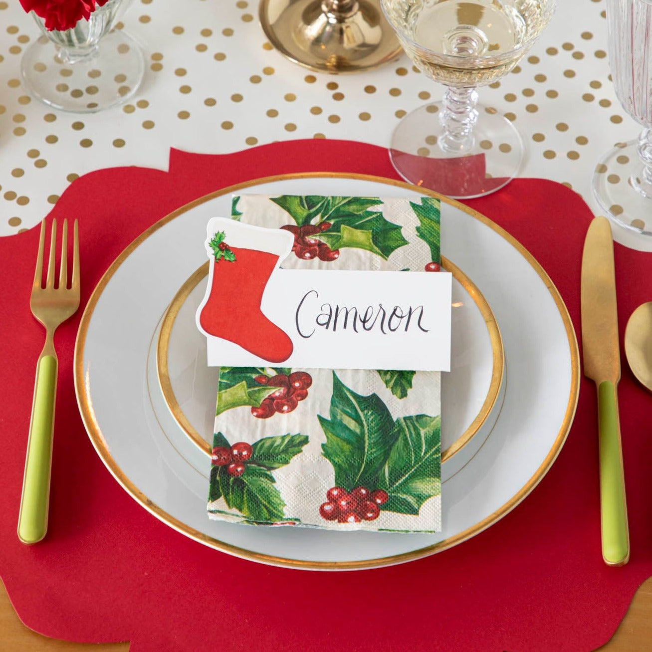 Die-cut Red French Frame Placemat