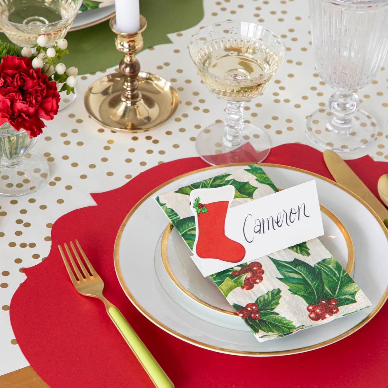 Die-cut Red French Frame Placemat
