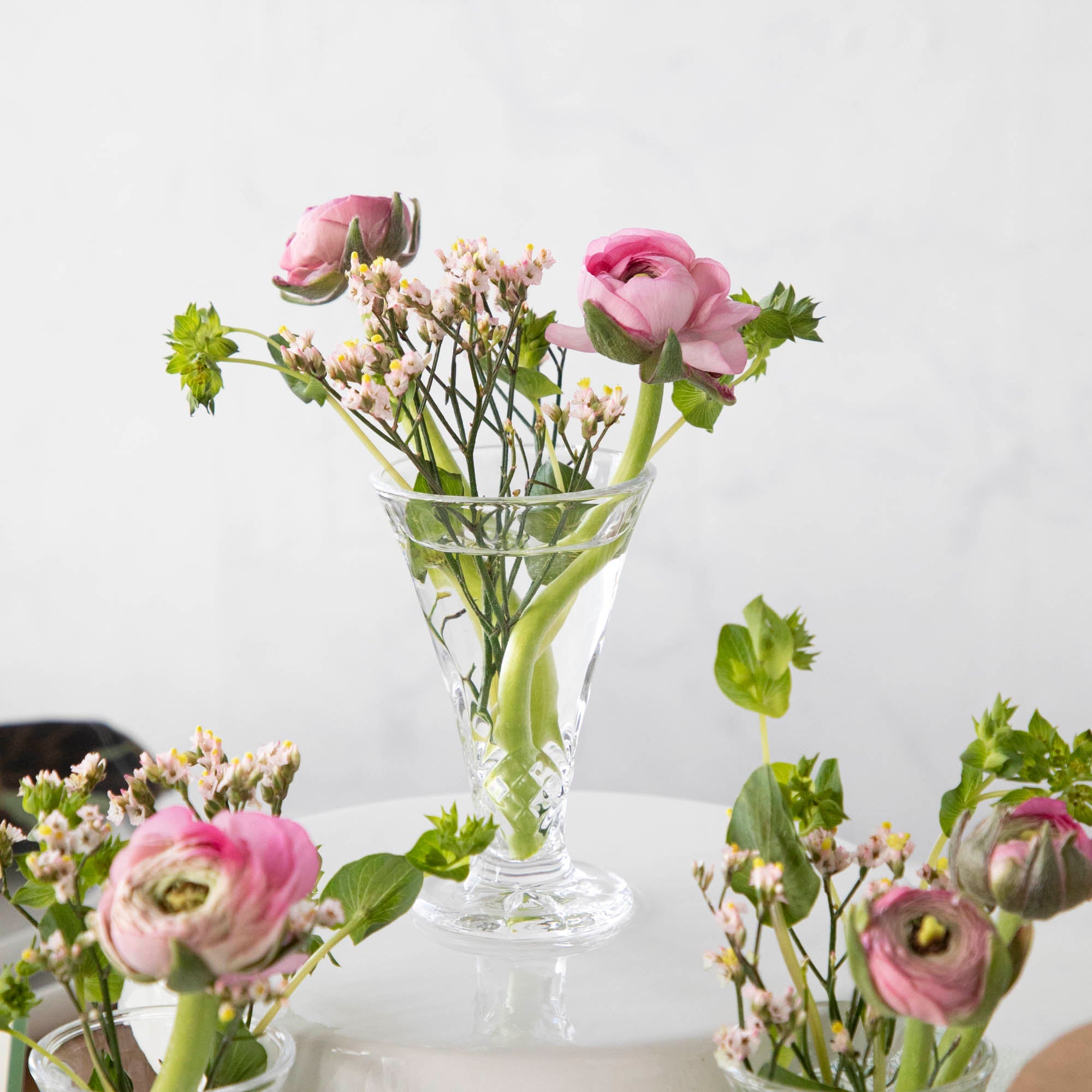 Dublin Crystal 5 Piece Bud Vase Set