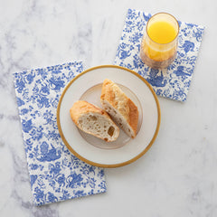 Blue Regal Peacock Guest Napkins