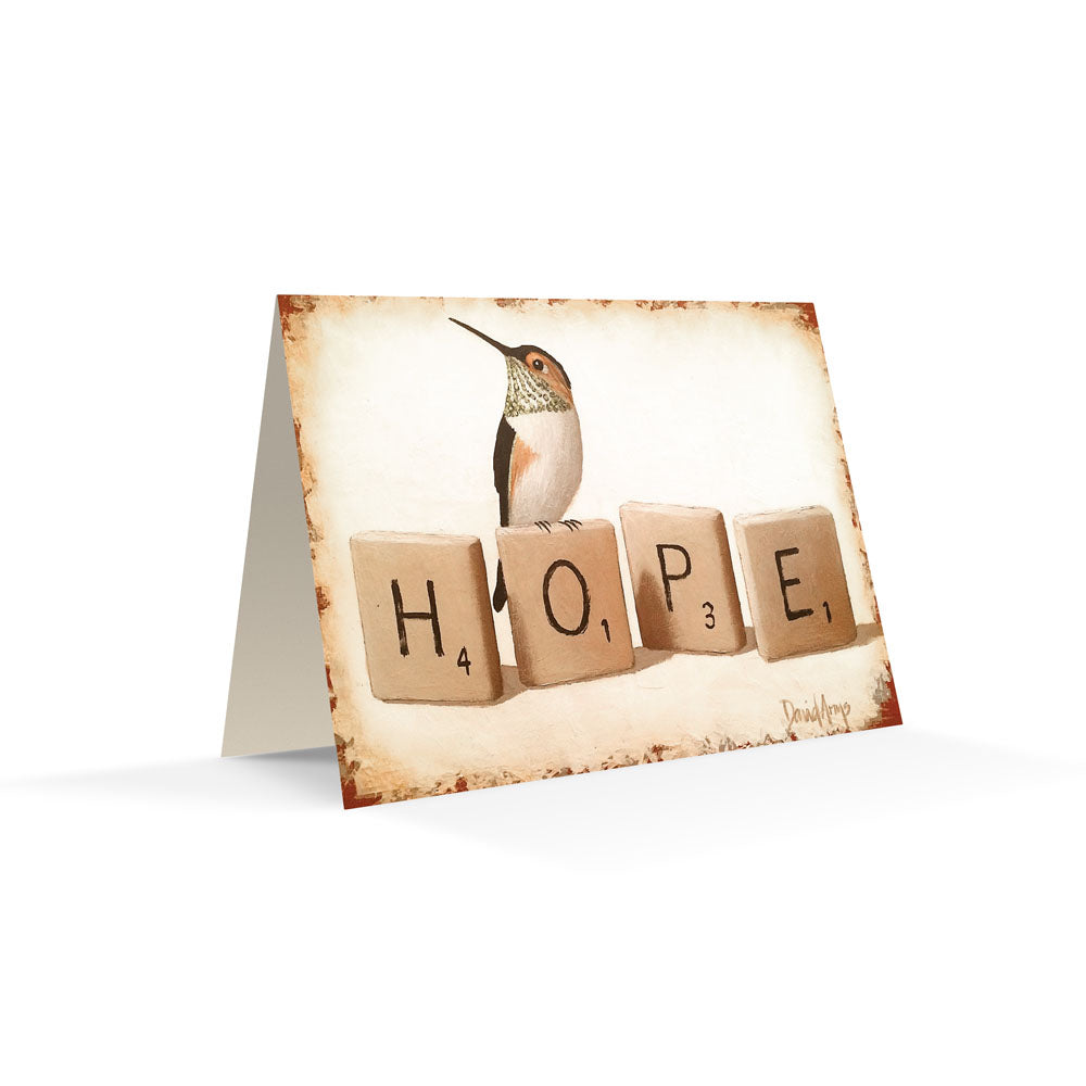 "Hope" (Scrabble) Notecard
