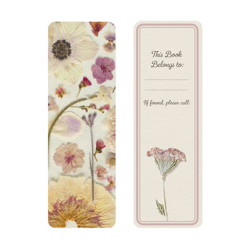 Blush Pressed Petals Bookmarks Set of 3